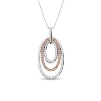 Diamond 1/5 Ct.tw Fashion Pendant in 14K Two Tone Gold