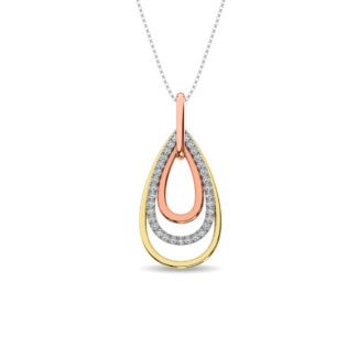Diamond 1/5 Ct.tw Fashion Pendant in 14K Two Tone Gold