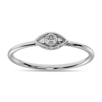Diamond 1/20 Ct.tw Eye Ring in 10K White Gold