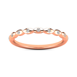 Diamond 1/10 Ct.tw Stackable Ring in 10K Rose Gold