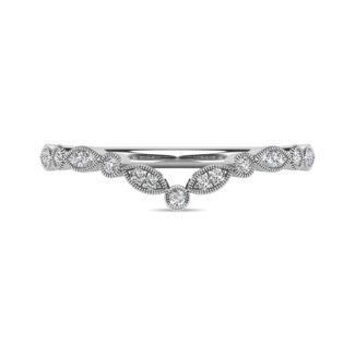 Diamond 1/10 Ct.tw Anniversary Band in 10K White Gold