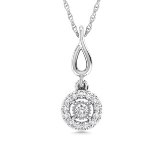 Diamond 1/10 Ct.Tw. Fashion Pendant in 10K White Gold