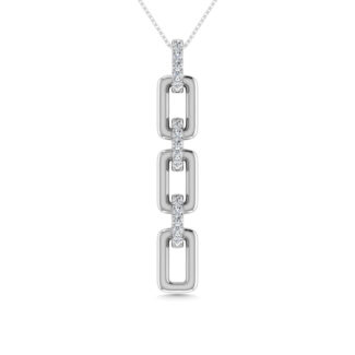 Diamond 1/8 Ct.Tw. Fashion Pendant in 10K White Gold