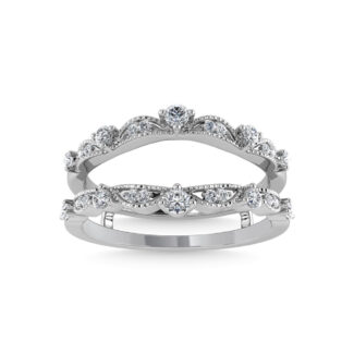 Diamond 1/5 Ct.Tw. Guard Ring in 10K White Gold