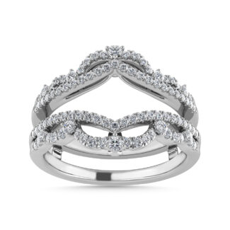 Diamond 1/3 Ct.Tw. Guard Ring in 14K White Gold