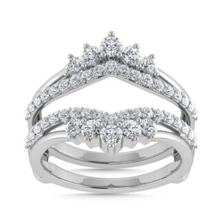 Diamond 1 Ct.Tw. Guard Ring in 14K White Gold