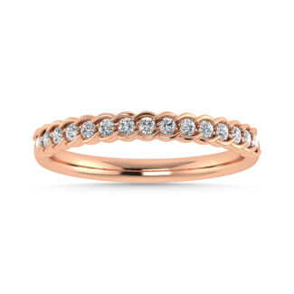 Diamond 1/6 Ct.Tw. Stack Band in 10K Rose Gold