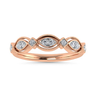 Diamond 1/6 Ct.Tw. Stack Band in 14K Rose Gold