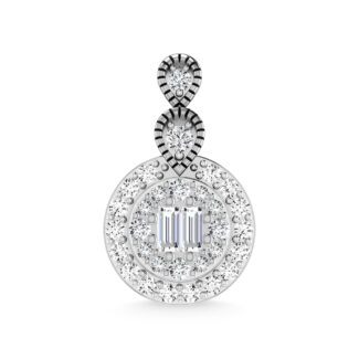 14K White Gold Diamond 1/5 Ct.Tw. Fashion Pendant