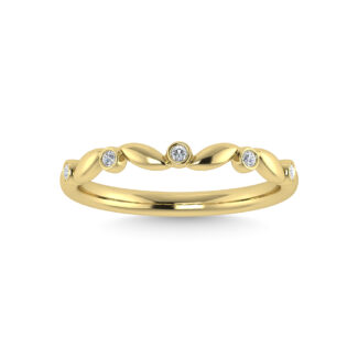 10K Yellow Gold Diamond 1/20 Ct.Tw. Stackable Ring