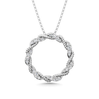 14K White Gold Diamond 1/4 Ct.Tw. Fashion Pendant