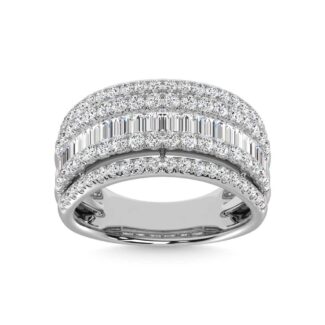 14K White Gold Diamond 3/8 Ct.Tw. Fashion Band