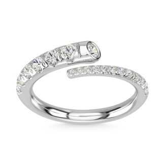 14K White Gold Diamond 1/2 Ct.Tw. Fashion Ring