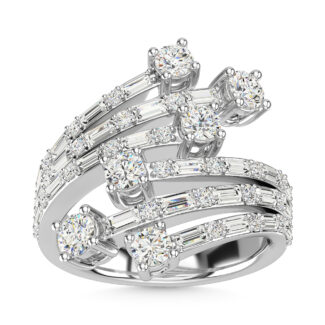 14K White Gold Diamond 1 5/8 Ct.Tw. Fashion Ring