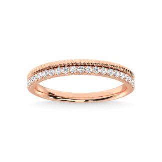 14K Rose Gold Diamond 1/5 Ct.Tw. Stackable Band