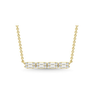 14K Yellow Gold Diamond 1/4 Ct.Tw. Fashion Necklace