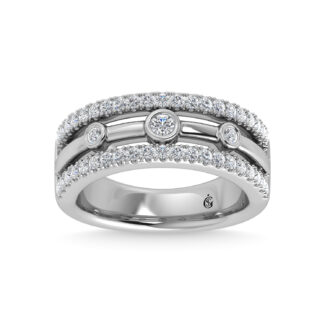 14K White Gold Diamond 1/2 Ct.Tw. Fashion Band