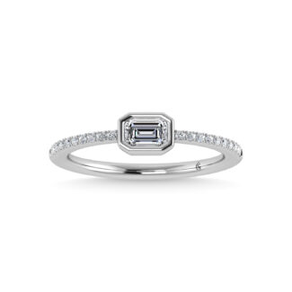 14K White Gold Diamond 3/8 Ct.Tw. Fashion Ring