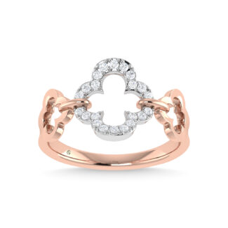 14K Rose Gold Diamond 1/6 Ct.Tw. Fashion Ring