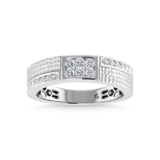 14K White Gold Diamond 3/8 Ct.Tw. Men�s Band