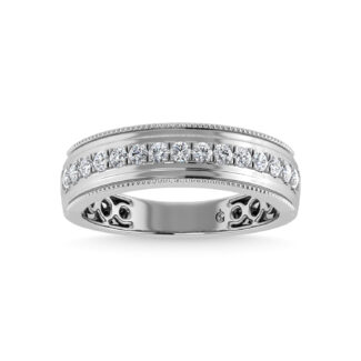 14K White Gold Diamond 1/2 Ct.Tw. Men�s Band