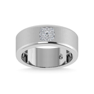 14K White Gold Diamond 1/4 Ct.Tw. Men�s Band