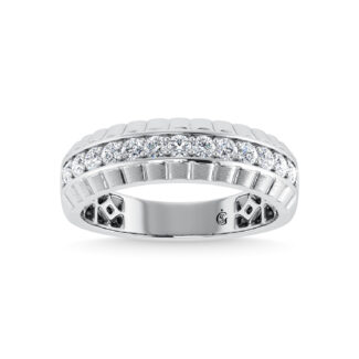 14K White Gold Diamond 1/2 Ct.Tw. Men�s Band