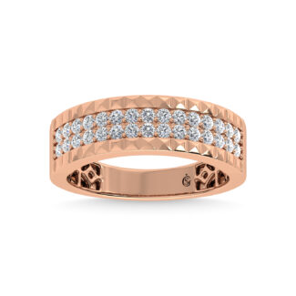 14K Rose Gold Diamond 1/2 Ct.Tw. Men?s Band