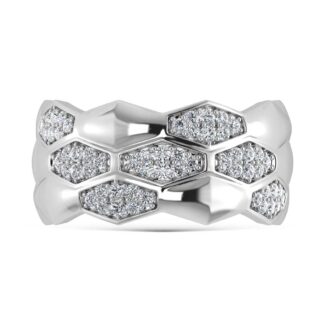 14K White Gold  Diamond 1/3 Ct.Tw. Fashion Band