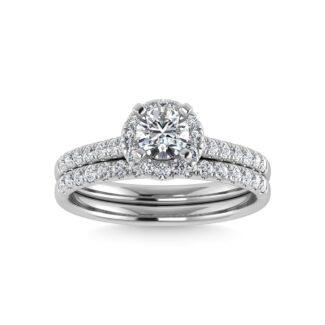 10K White Gold Lab Grown Diamond 2 Ct.Tw. Bridal Ring