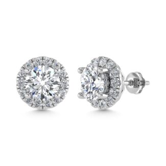 14K White Gold Lab Grown Diamond 3 3/4 Ct.Tw. Fashion Earrings