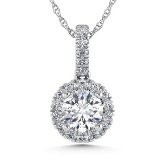 14K White Gold Lab Grown Diamond 1 1/3 Ct.Tw. Fashion Pendant
