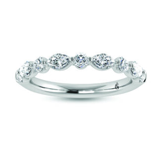 14K White Gold Lab Grown Diamond 1/2 Ct.Tw. Stackable Band