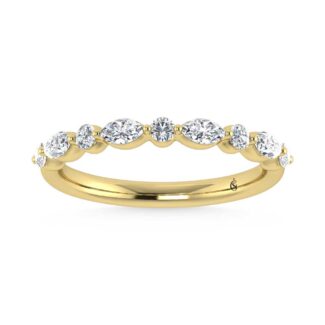 14K Yellow Gold Lab Grown Diamond 1/3 Ct.Tw. Band
