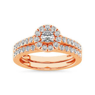 Diamond 1 Ct.Tw. Bridal Ring in 10K Rose Gold