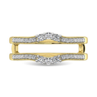 10K Yellow Gold 1/3 Ct.Tw. Diamond Guard Ring