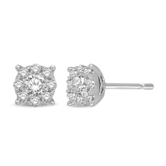 14K White Gold 2 Ct.tw Diamond Drop Earrings