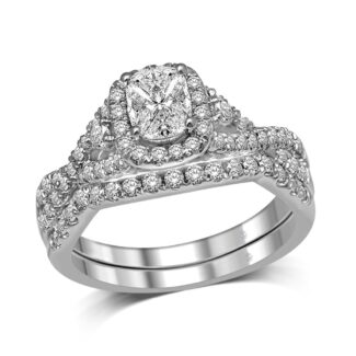 Lovecuts 14K White Gold  1 Ct.Tw. Diamonds  Bridal Ring