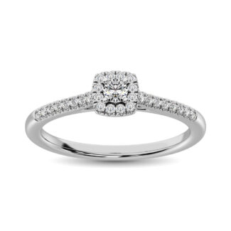 14K White Gold 1/4 Ct.tw Diamond Engagement Ring