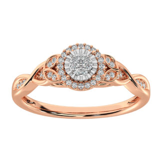 10K Rose Gold 1/6 Ct.Tw. Diamond Promise Ring