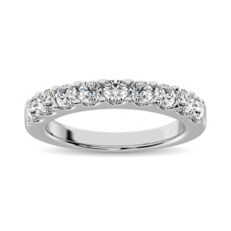 14K White Gold Diamond 2/5 Ct.Tw. 9 Stone Anniversary Band