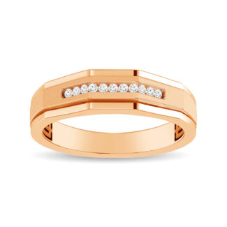 Men�s 1/4 Ct.tw Diamond Band in 10K Rose Gold