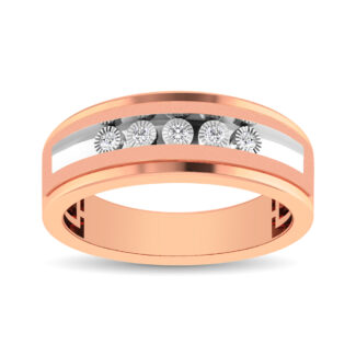 Diamond 1/6 Ct.tw 5 Stone Men�s Band