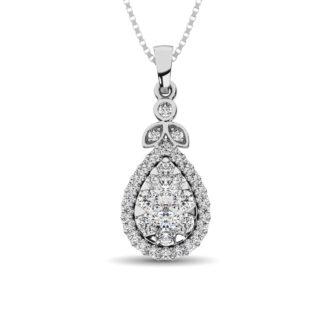 10K White Gold 2/5 Ct.tw Diamond Fashion Pendant