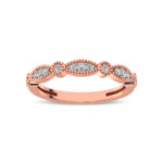 14K Rose Gold 1/5 Ct.tw Diamond Band