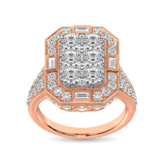 14K Rose  Gold 2 Ct.Tw. Diamond Engagement Ring