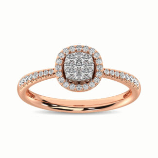 14K Rose Gold 1/3 Ct.Tw. Diamond Fashion Ring