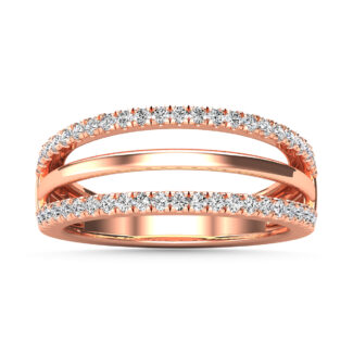 Diamond 1/2 Ct.Tw. Guard Ring in 14K Rose Gold