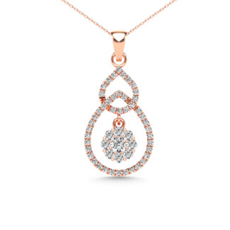 Diamond 1/3 Ct.Tw. Fashion Pendant in 14K Rose Gold