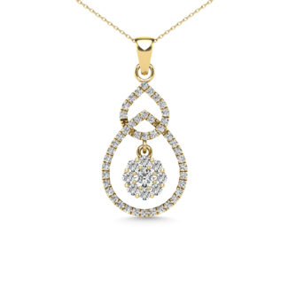 Diamond 1/3 Ct.Tw. Fashion Pendant in 14K Yellow Gold